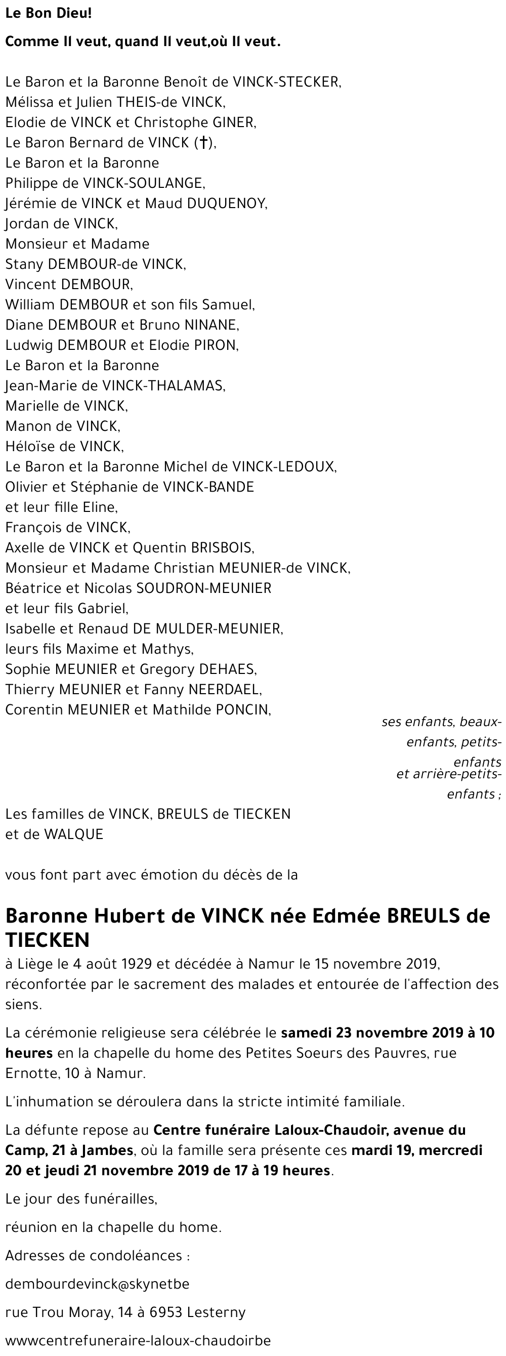 Edmée BREULS de TIECKEN