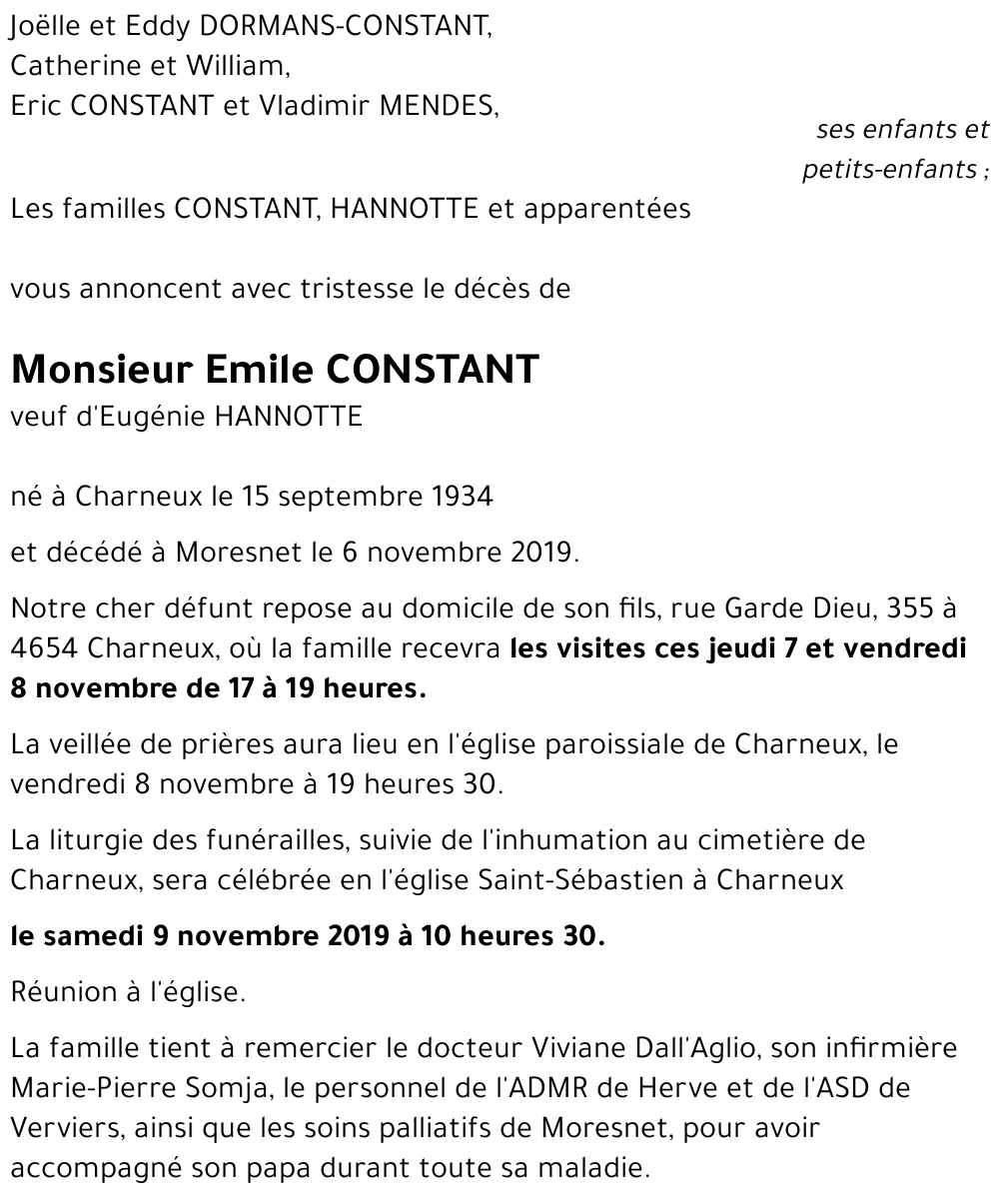 Emile CONSTANT