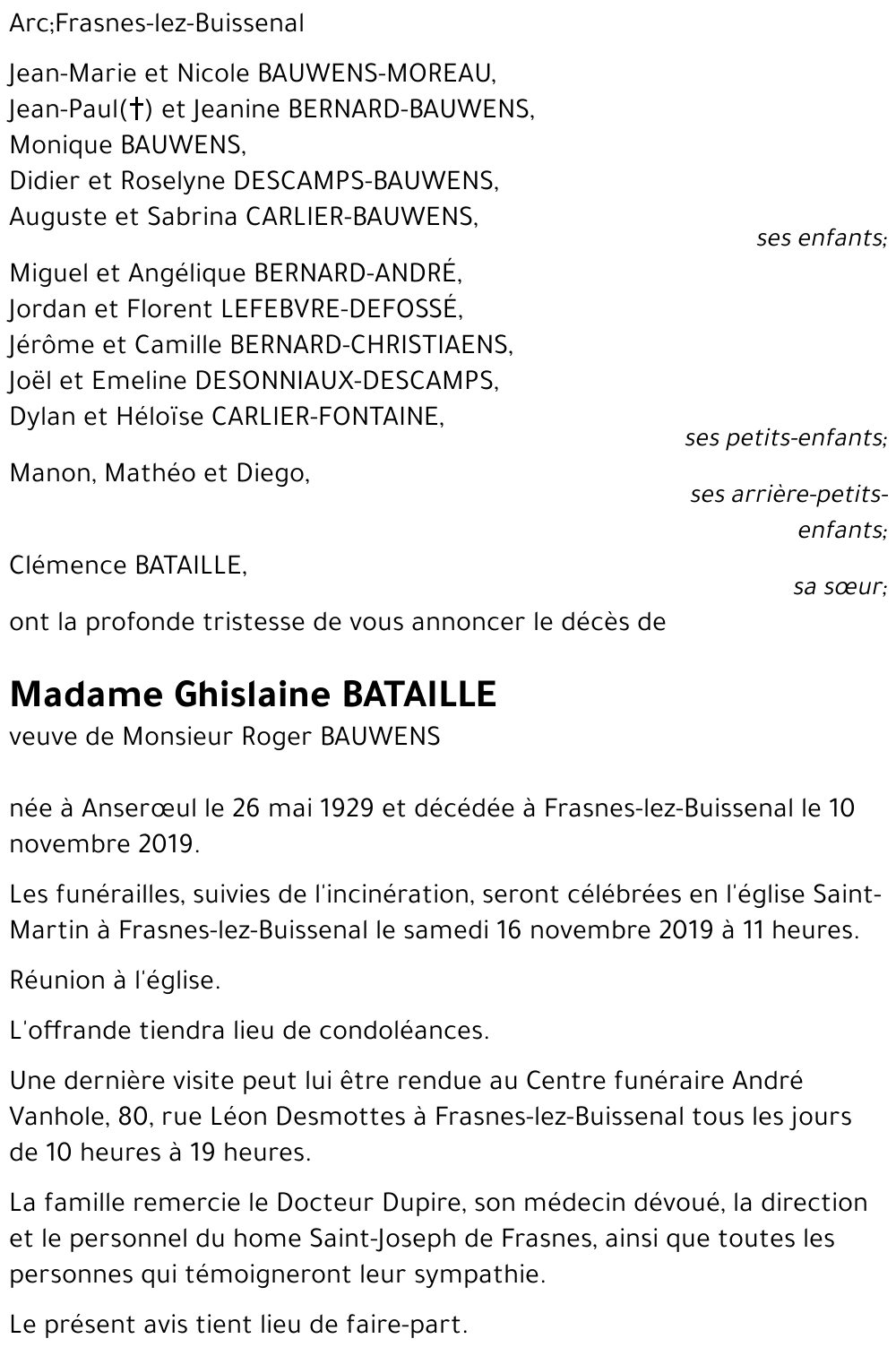 Ghislaine BATAILLE