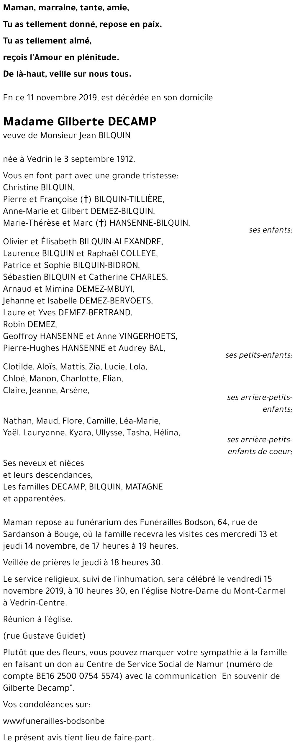 Gilberte DECAMP