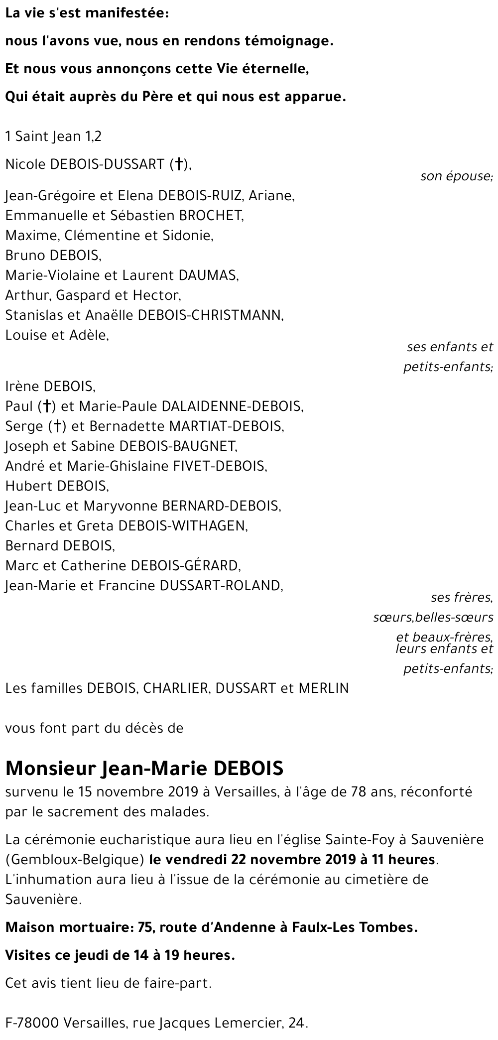 Jean-Marie DEBOIS