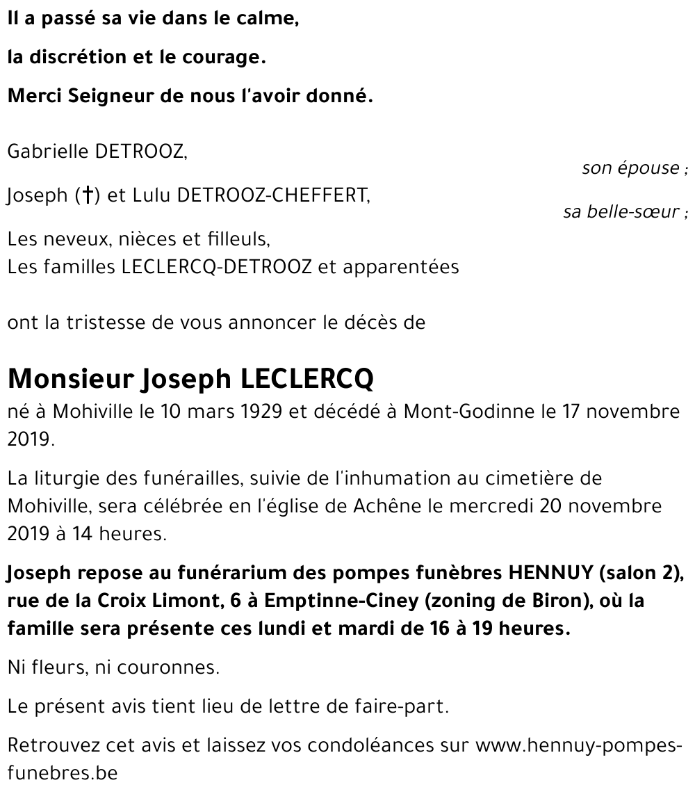 Joseph LECLERCQ