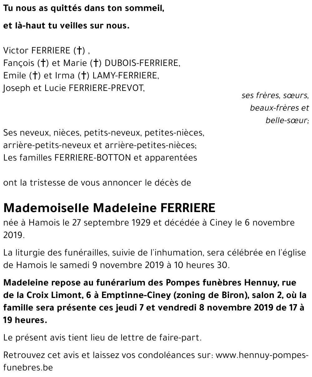 Madeleine FERRIERE