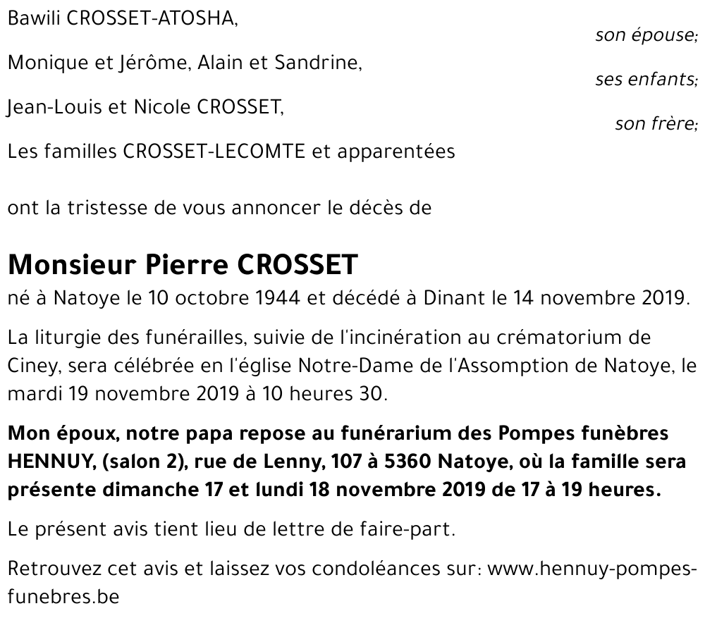 Pierre CROSSET