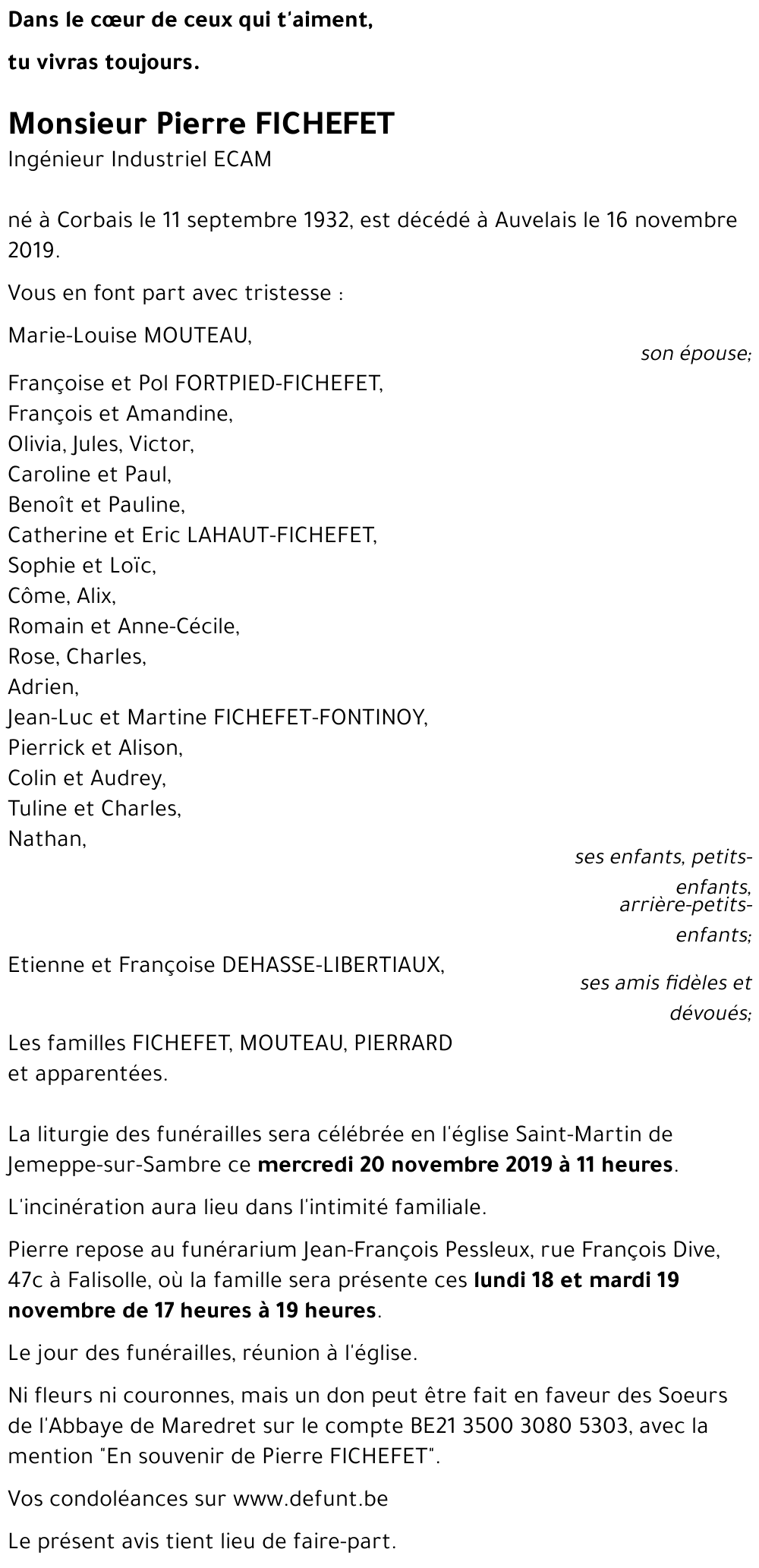 Pierre FICHEFET