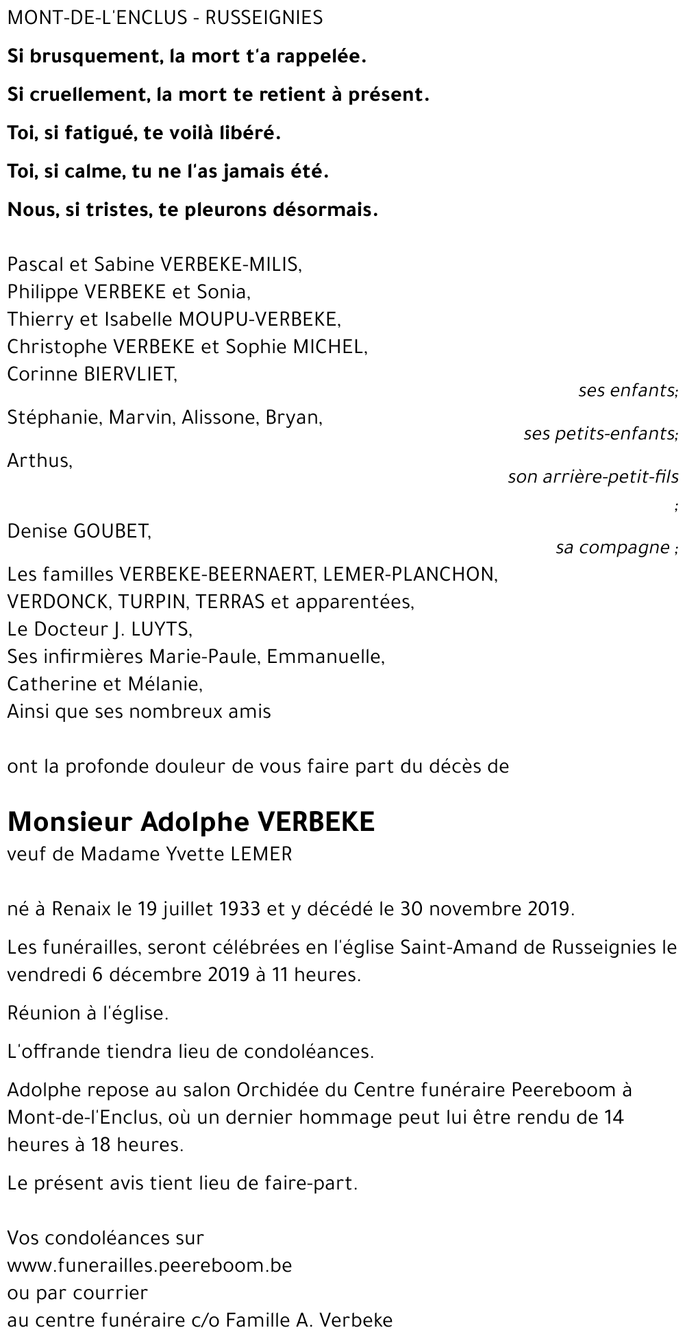 Adolphe VERBEKE