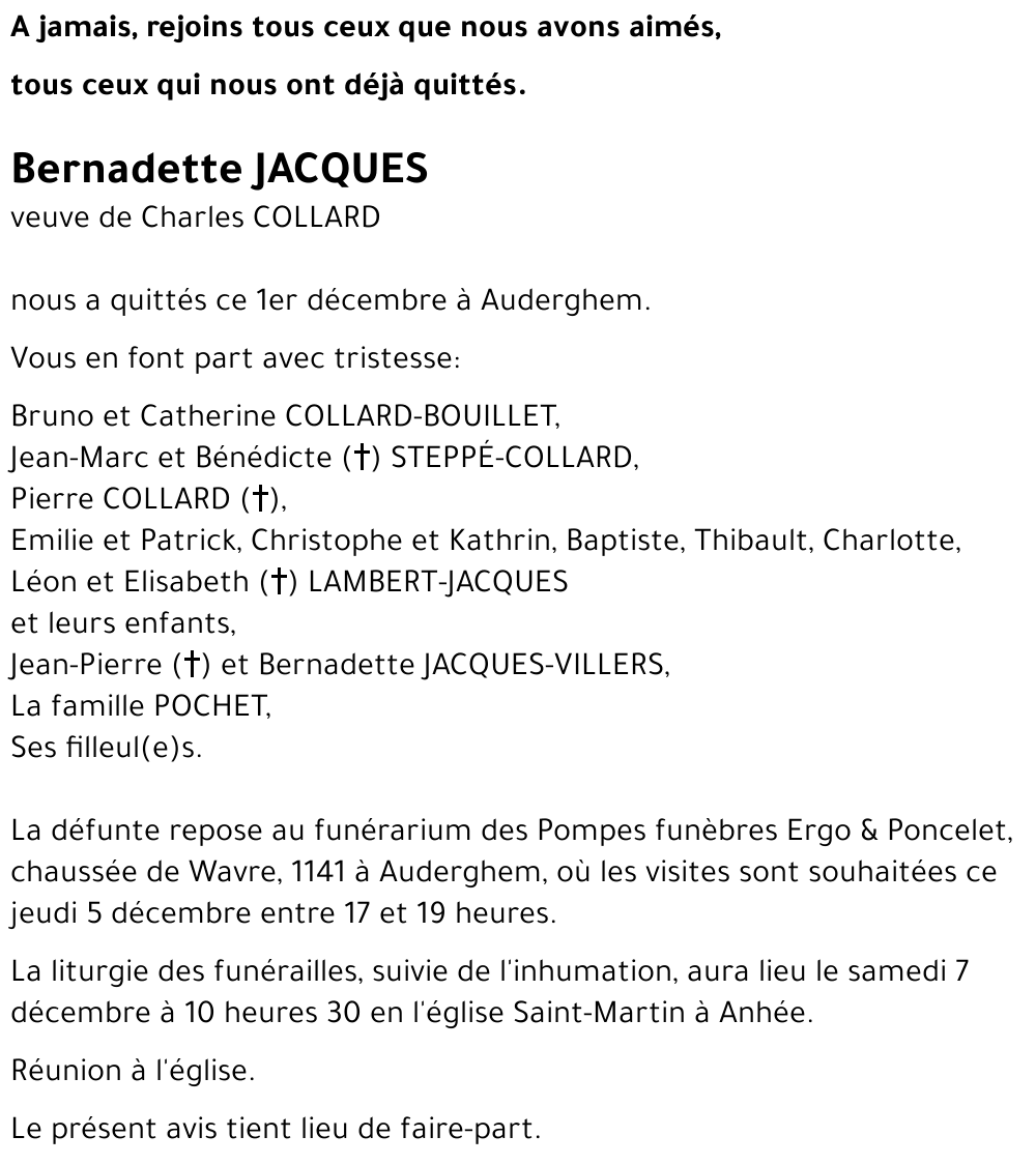 Bernadette JACQUES