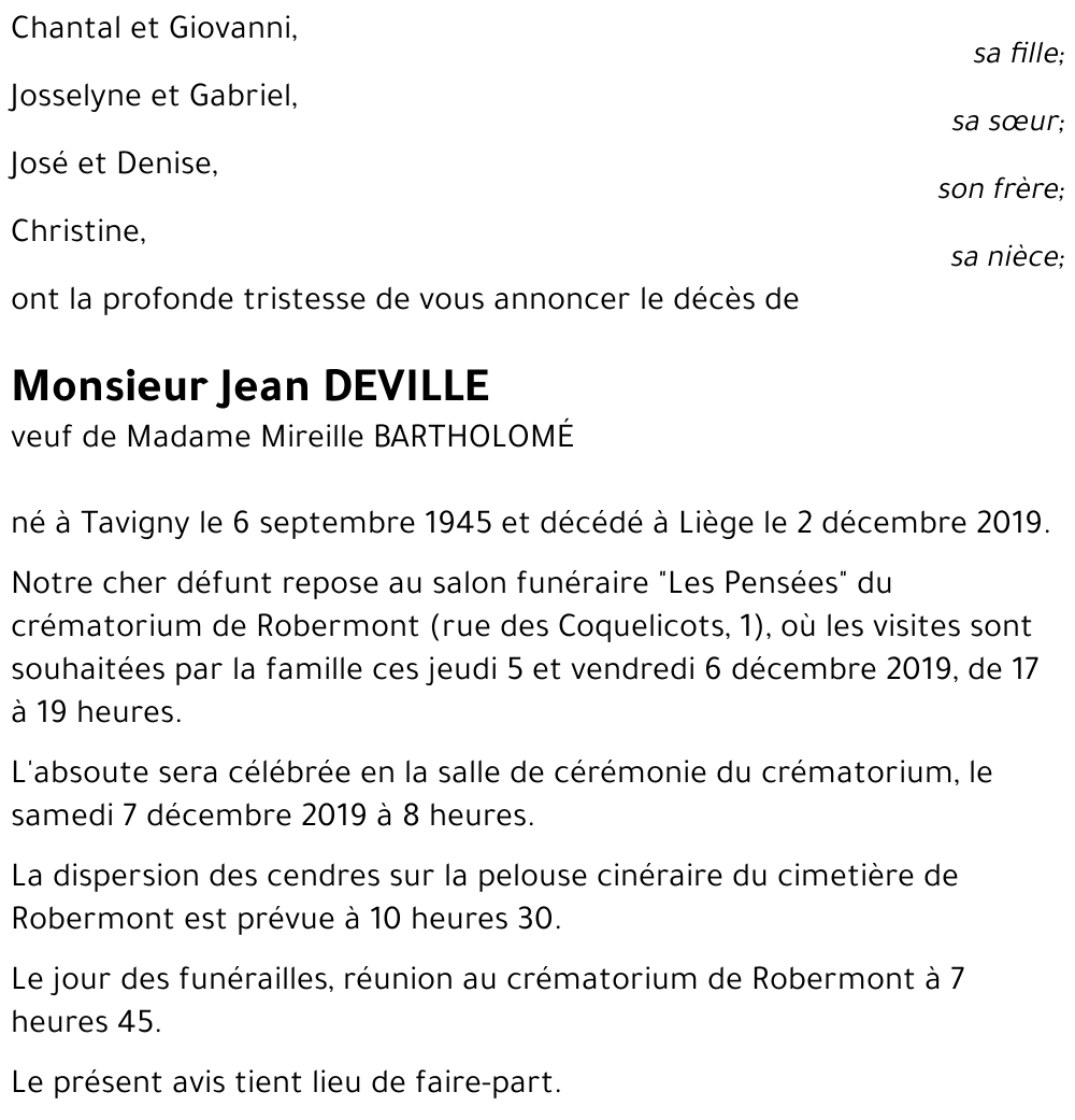Jean DEVILLE