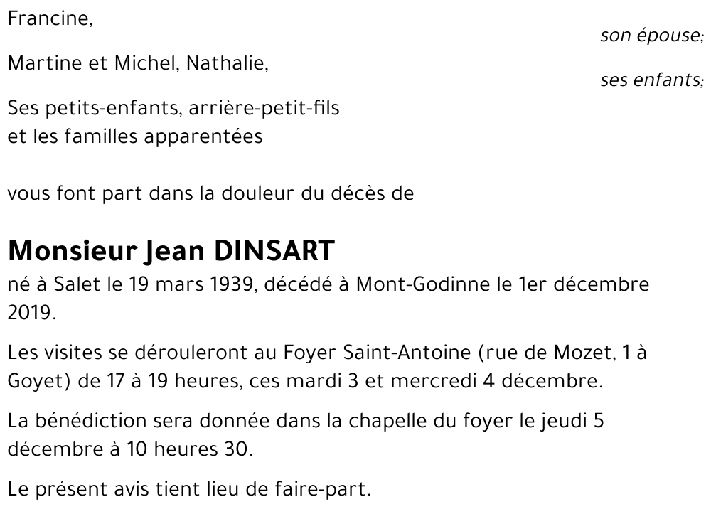 Jean DINSART