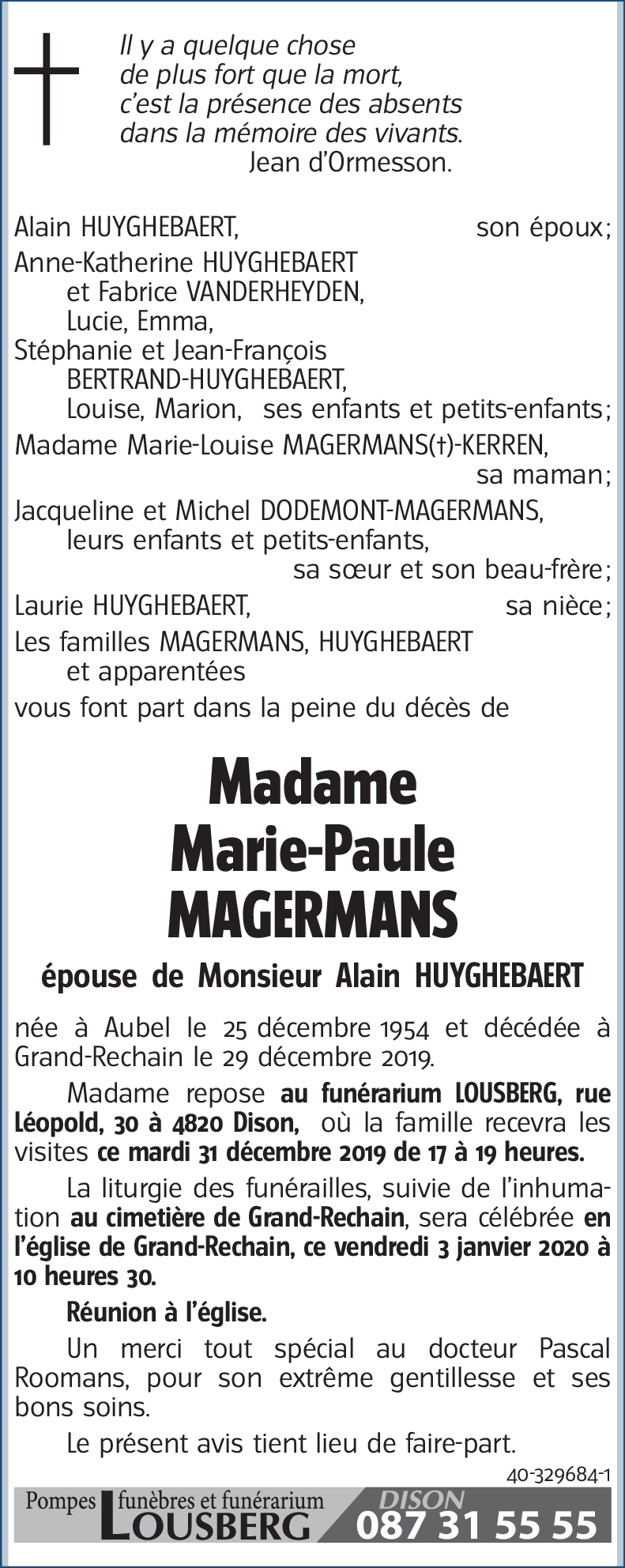 MAGERMANS Marie-Paule