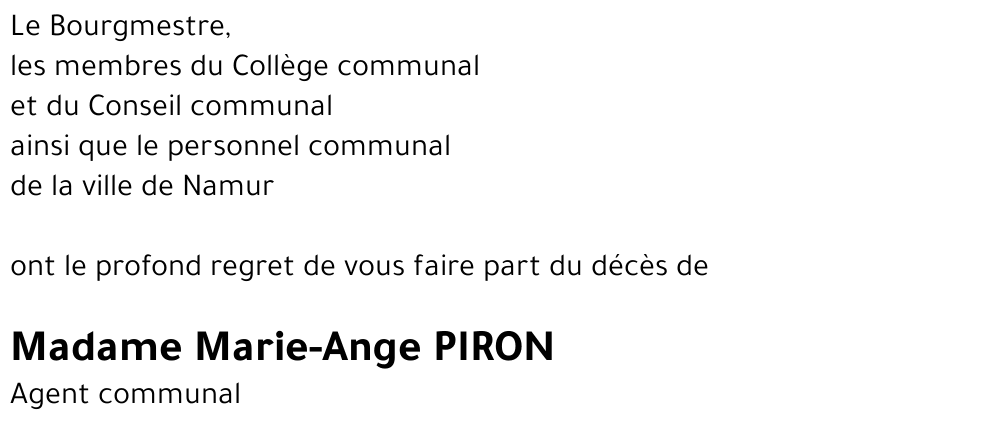 Marie-Ange PIRON