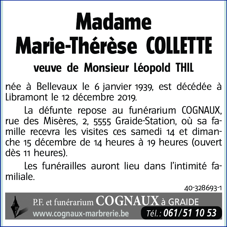 Marie-Thérèse COLLETTE