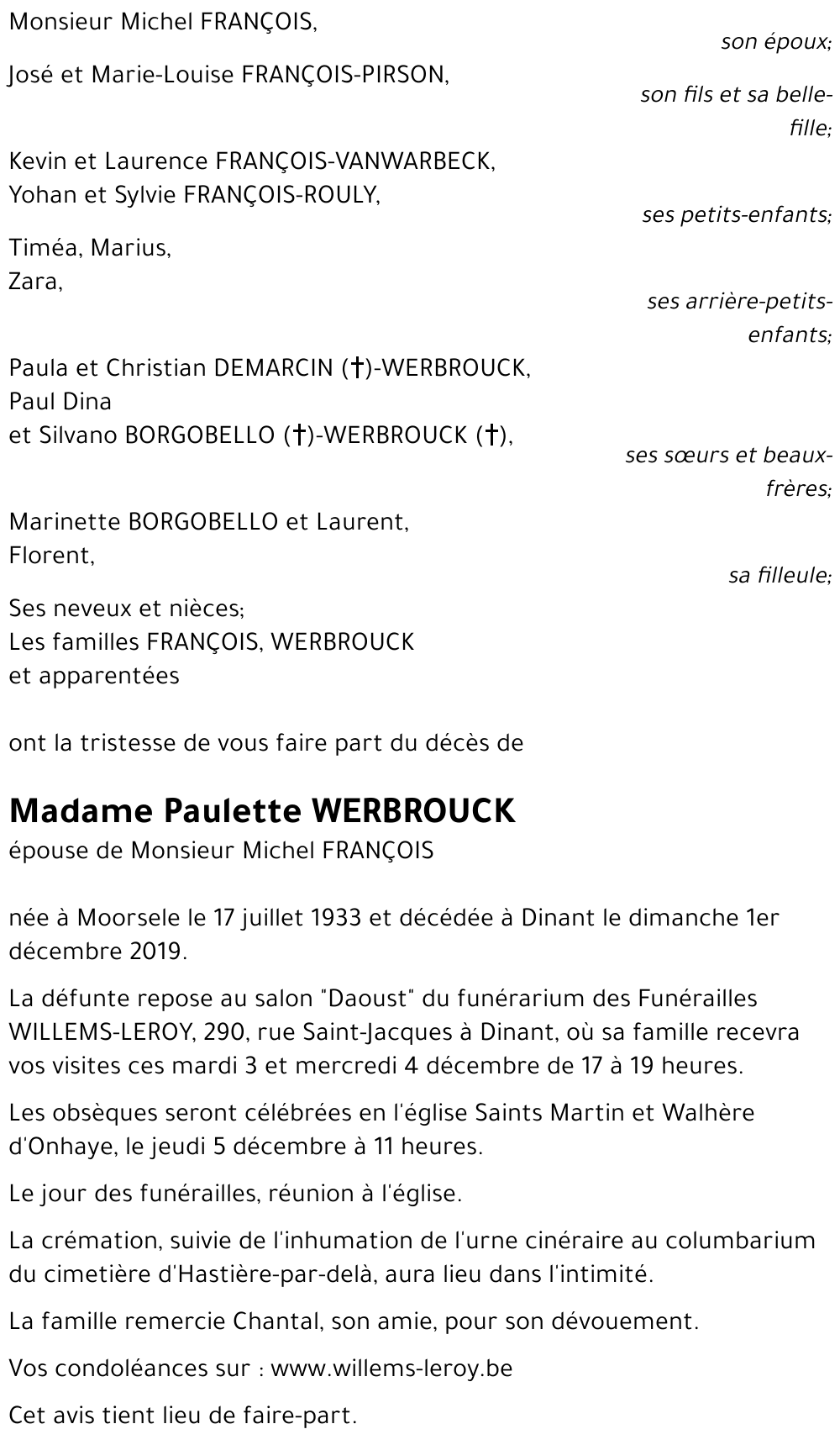 Paulette WERBROUCK