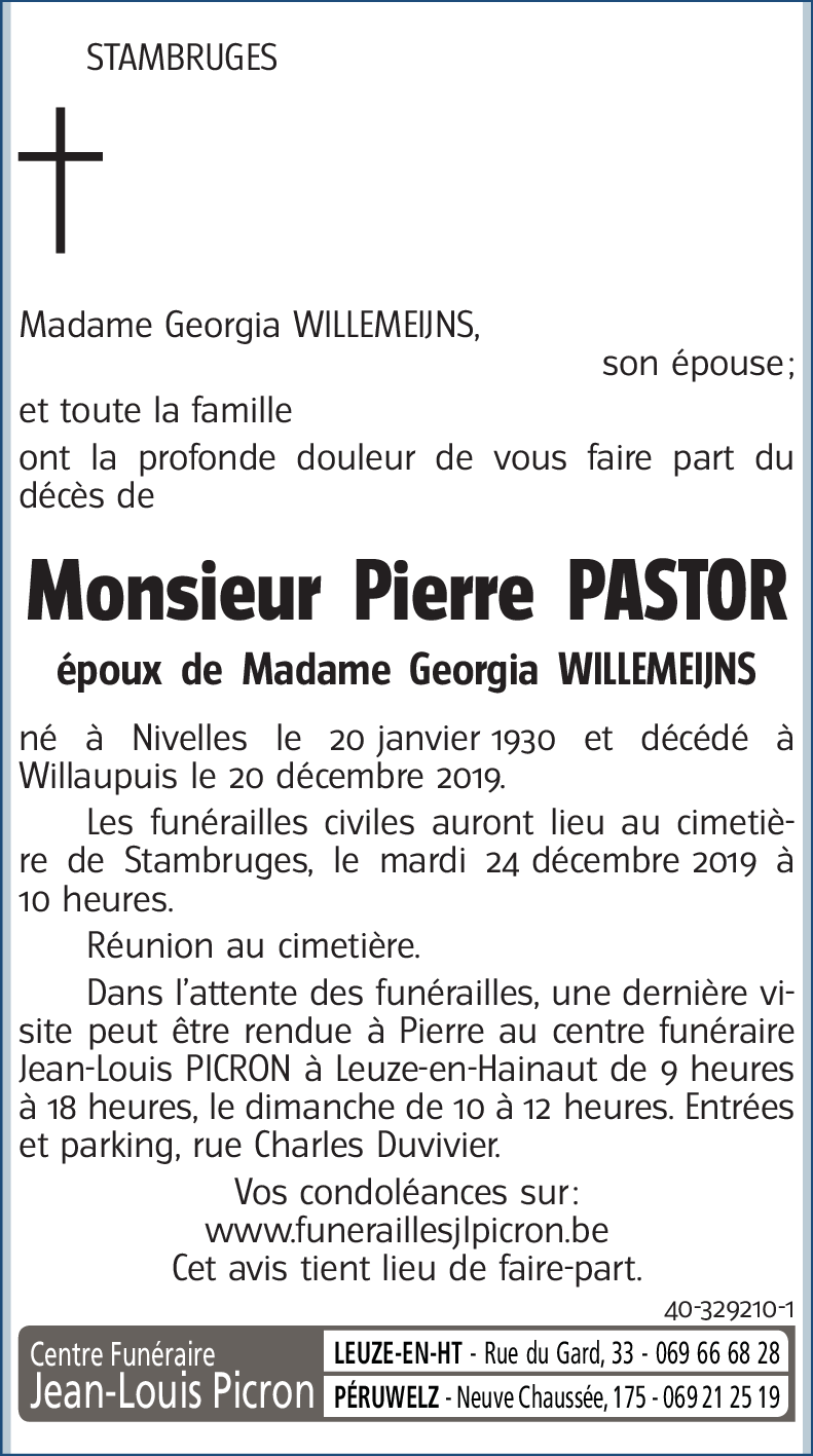 Pierre PASTOR