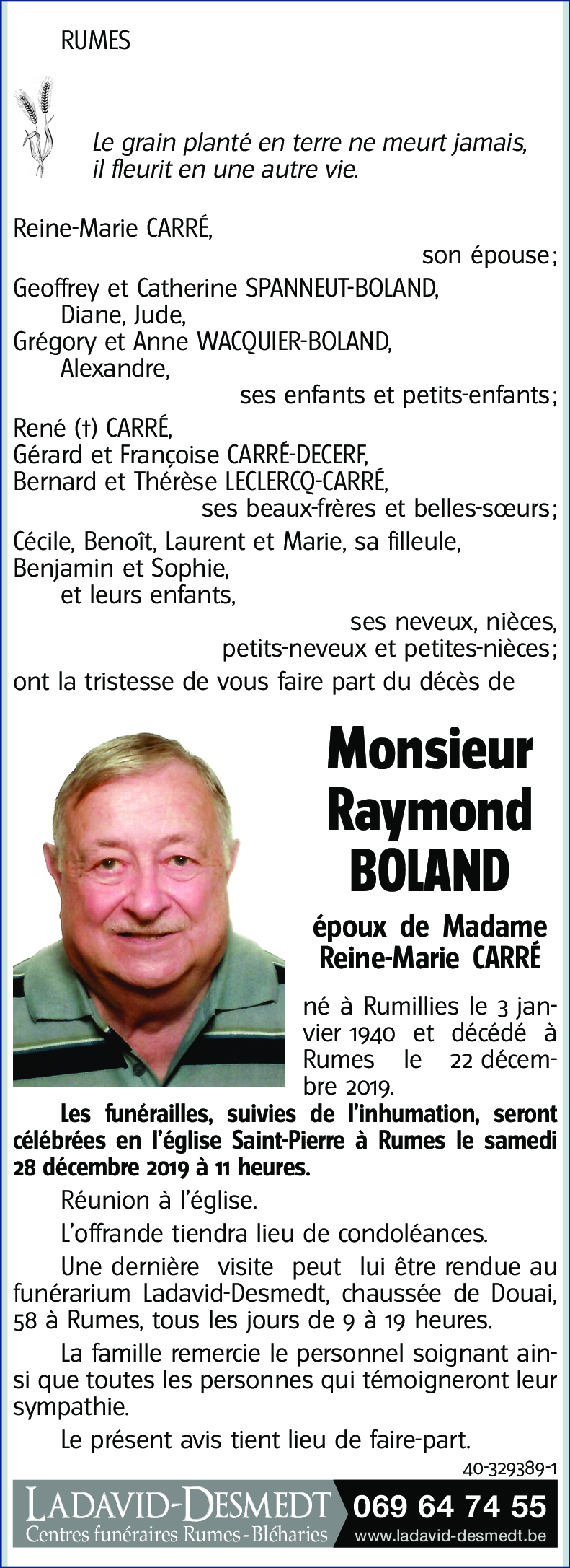 Raymond BOLAND