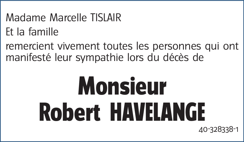 Robert HAVELANGE