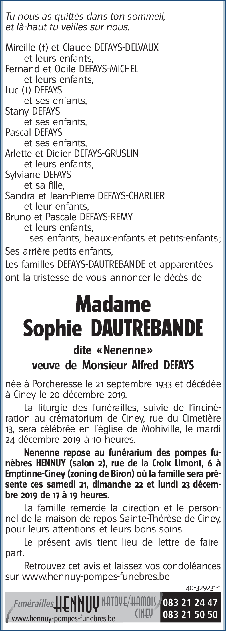 Sophie DAUTREBANDE