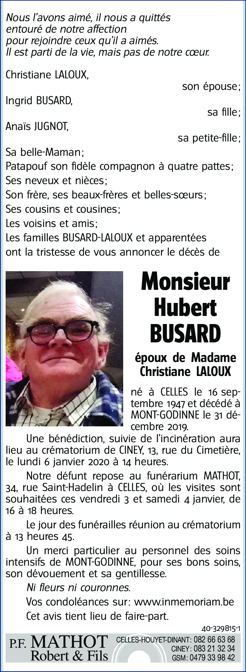 Hubert BUSARD