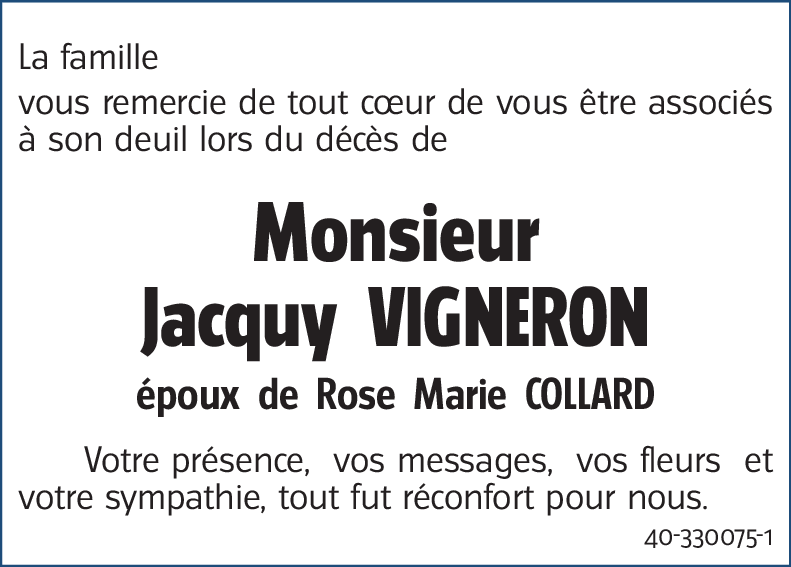 Jacquy VIGNERON