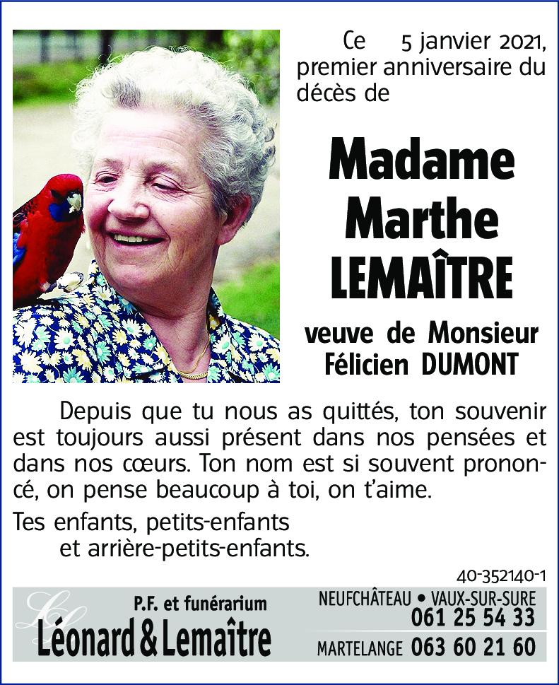 Marthe LEMAÎTRE