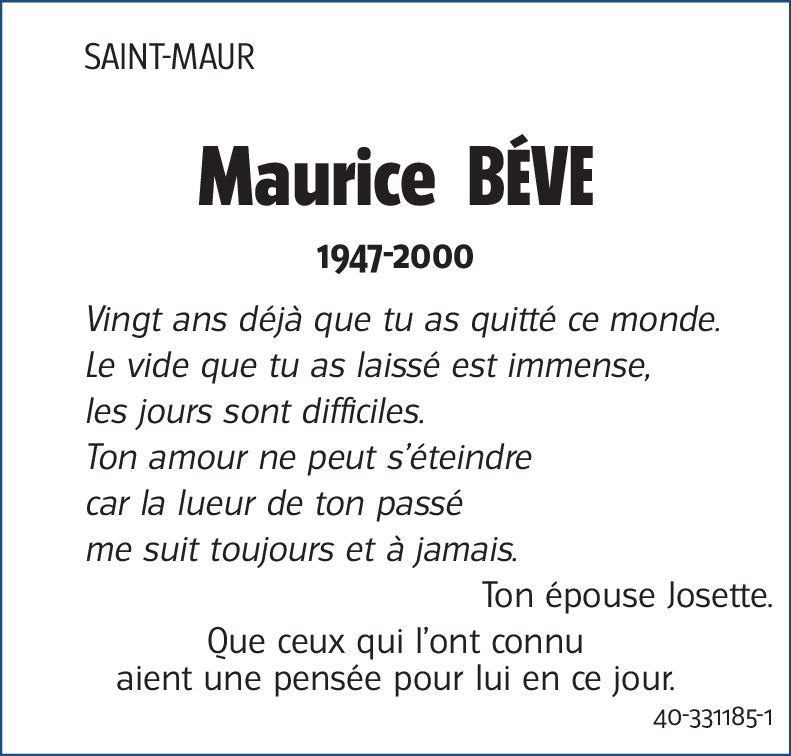 Maurice BÉVE