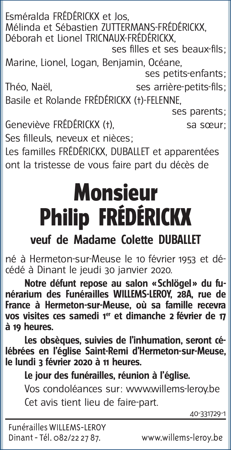Philip FRÉDÉRICKX