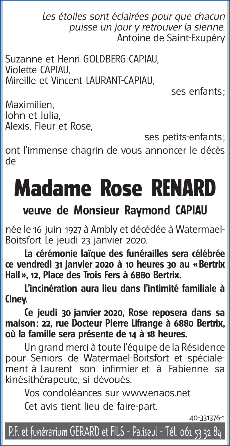 Rose RENARD