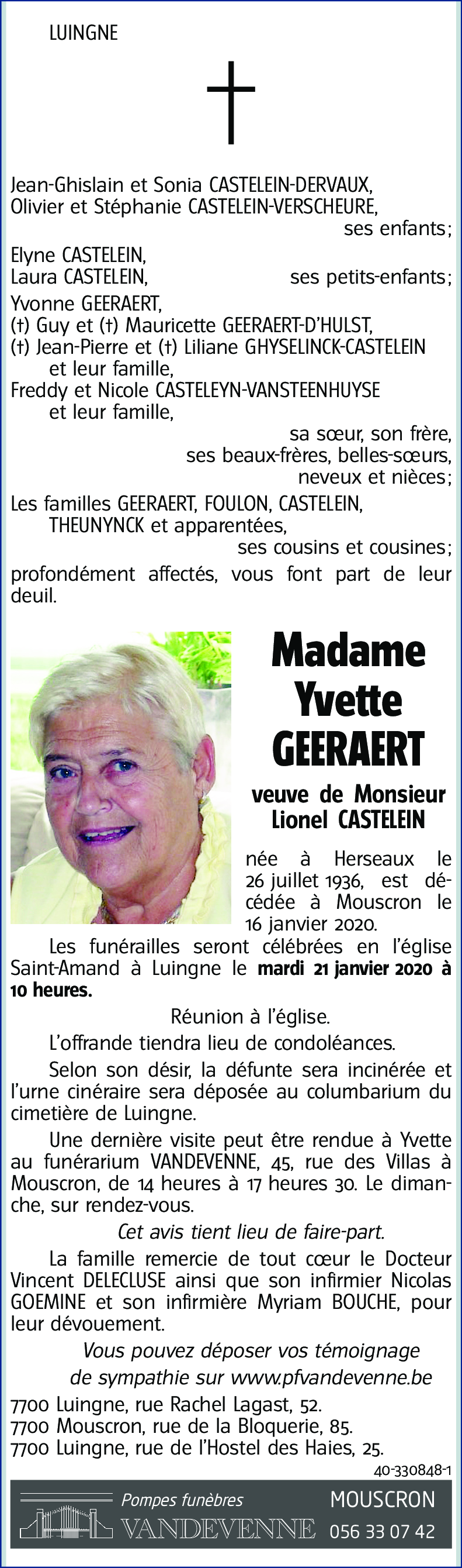 Yvette GEERAERT