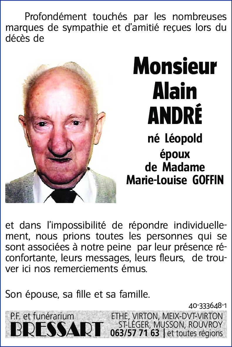 Alain ANDRÉ né Léopold