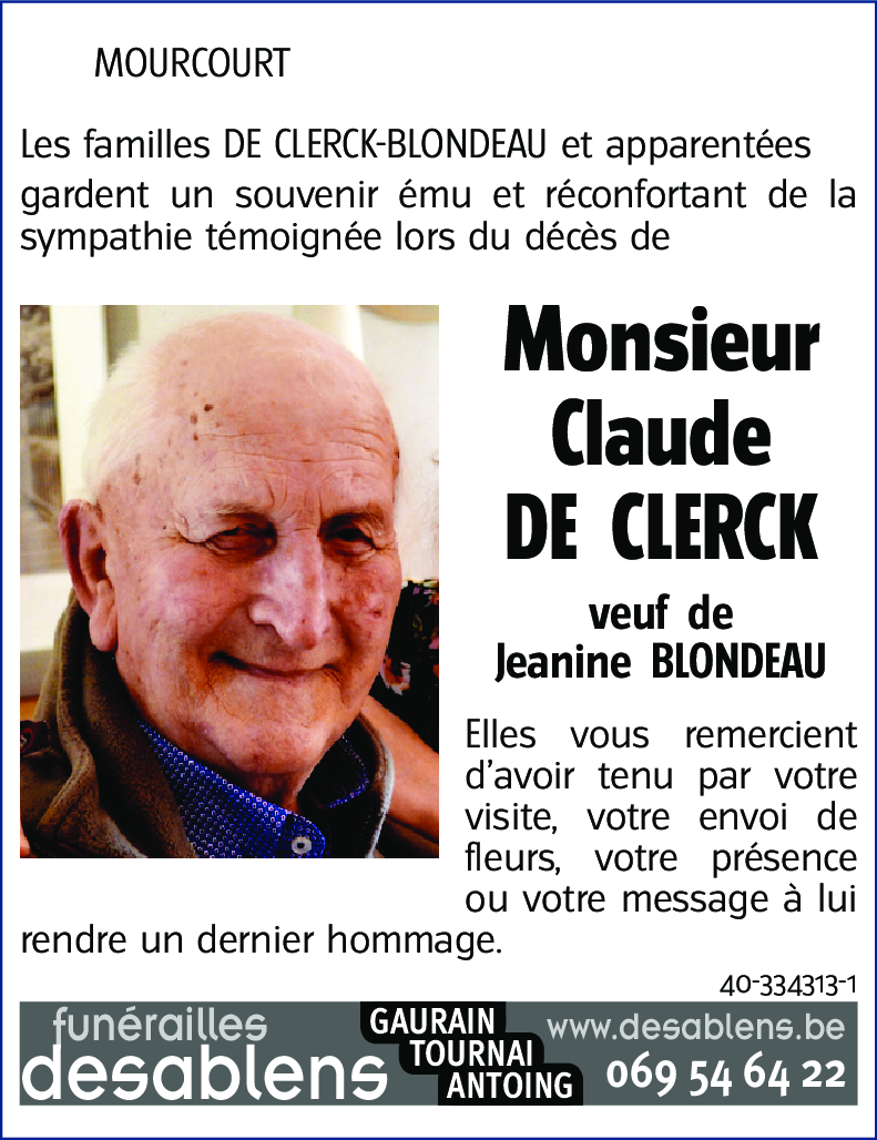 Claude DE CLERCK