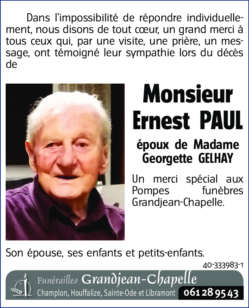 Ernest PAUL