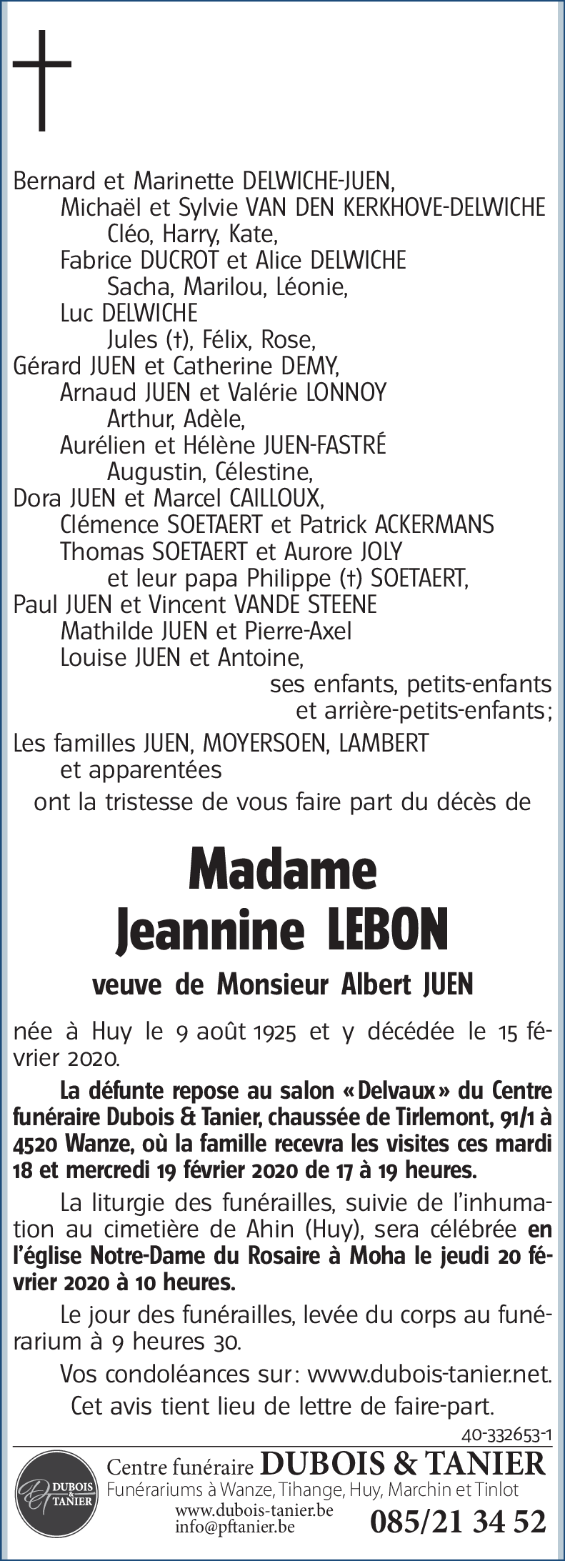 Jeannine LEBON