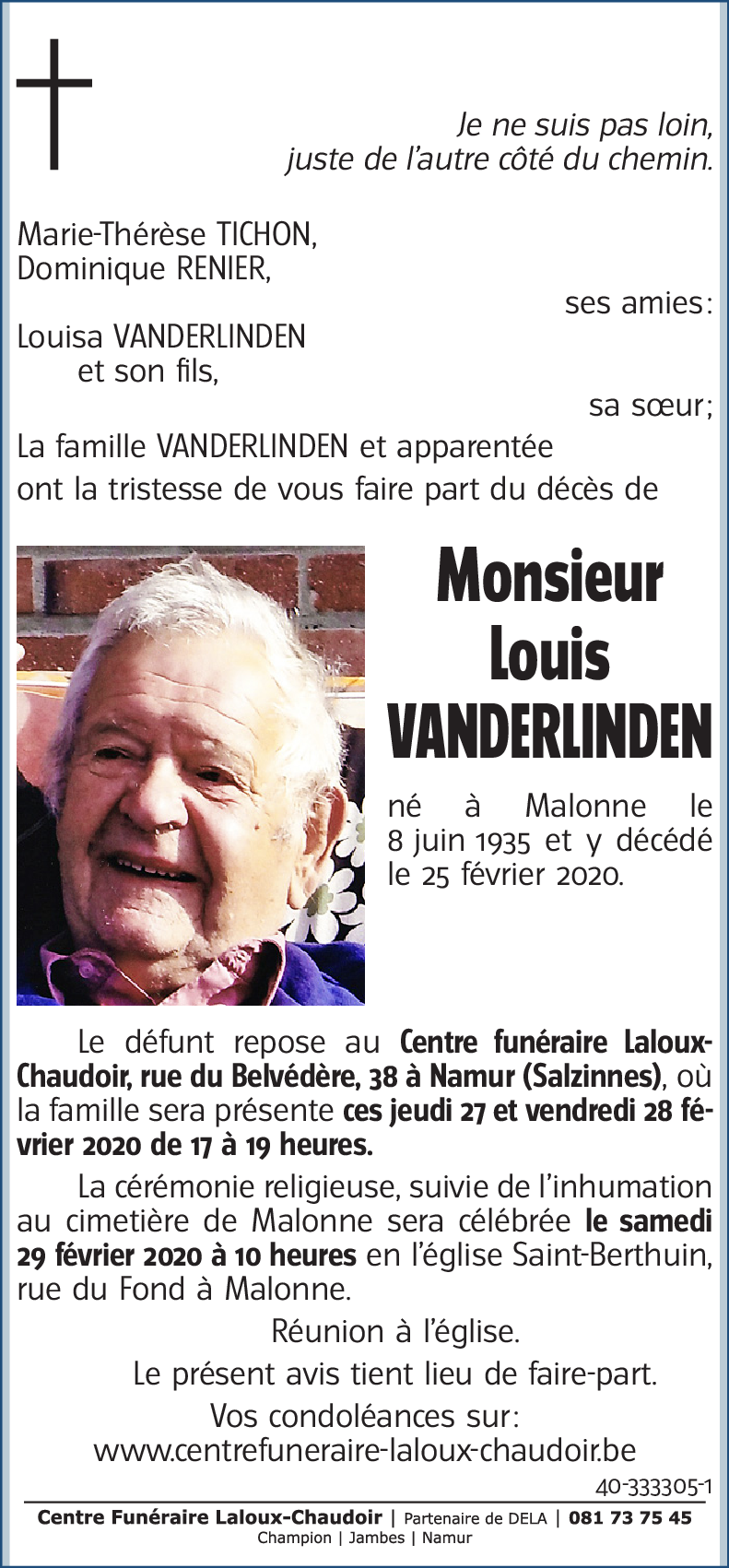 Louis VANDERLINDEN