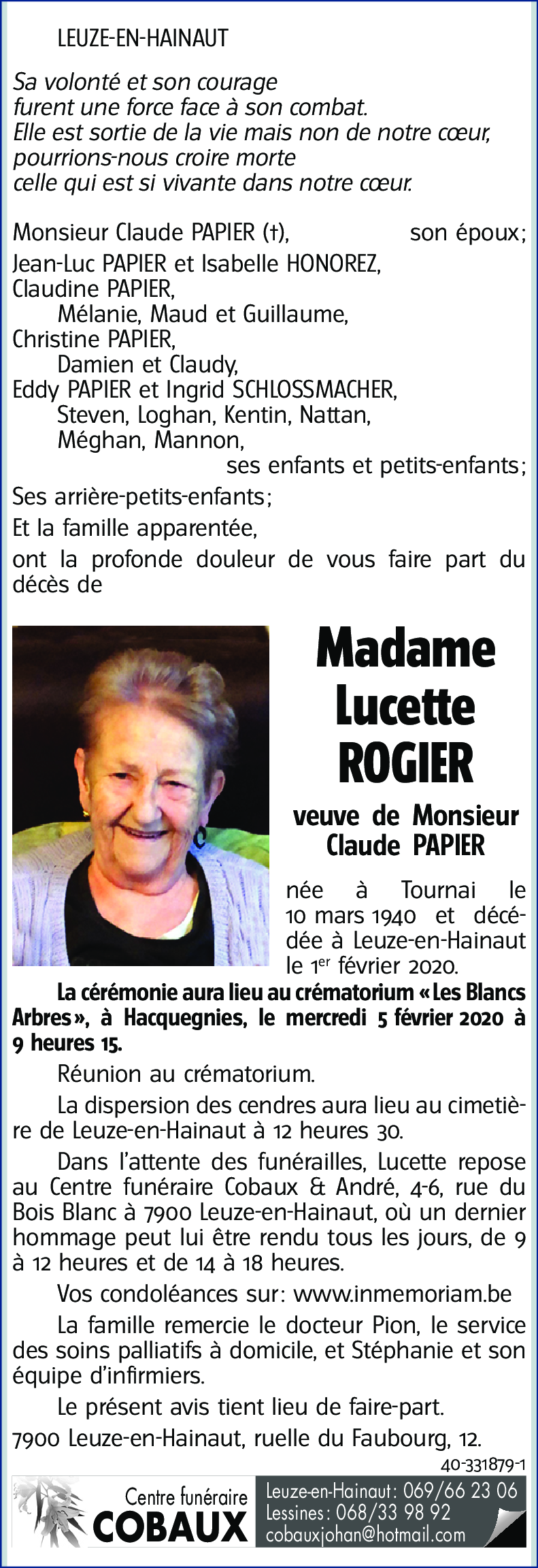 Lucette Rogier