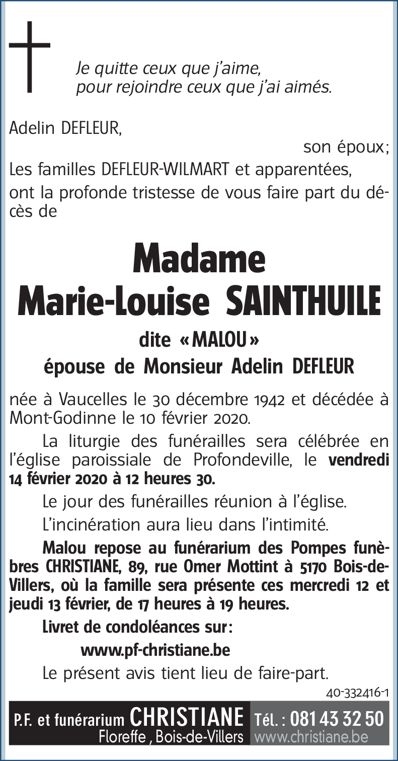 Marie-Louise SAINTHUILE