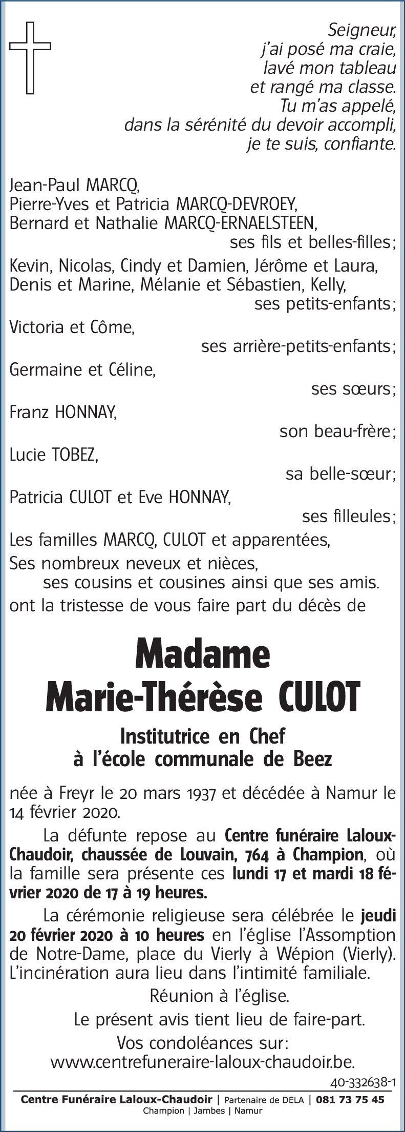 Marie-Thérèse CULOT