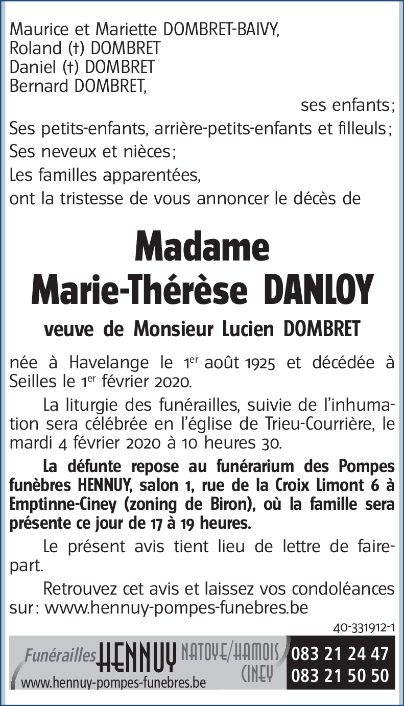 Marie-Thérèse DANLOY