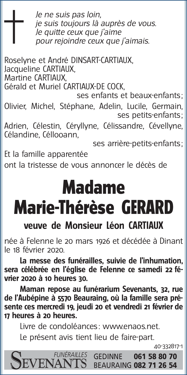 Marie-Thérèse GERARD