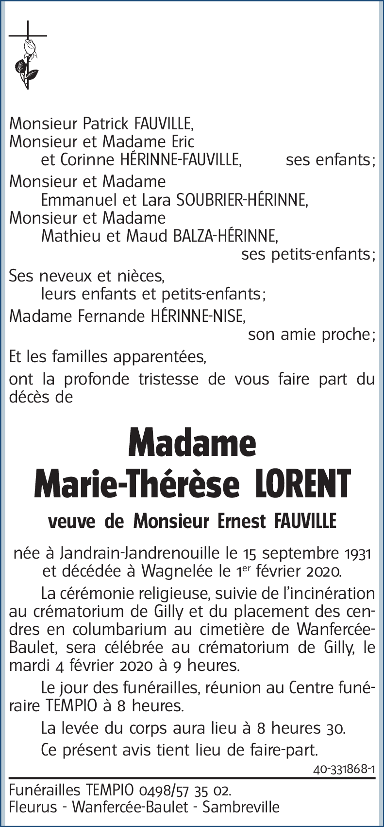 Marie-Thérèse LORENT