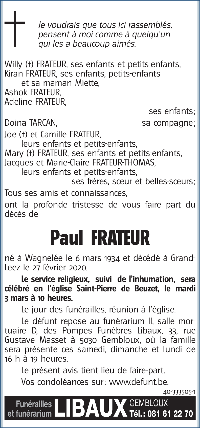 Paul FRATEUR