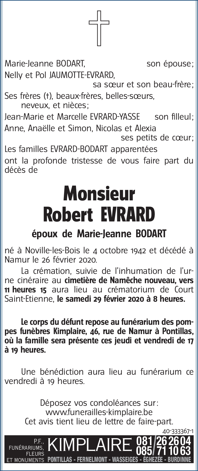 Robert EVRARD