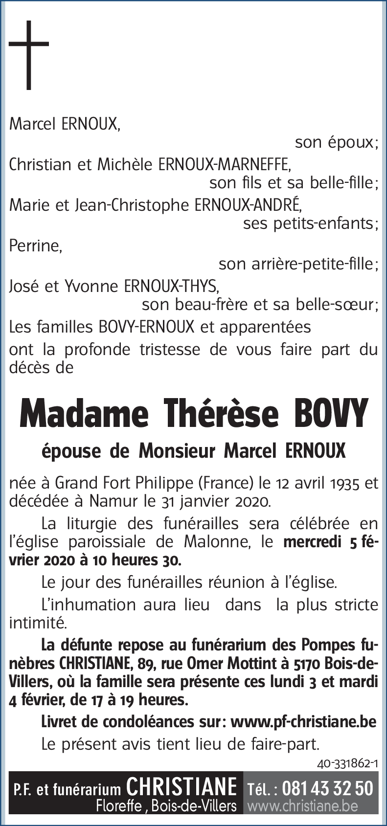 Thérèse BOVY