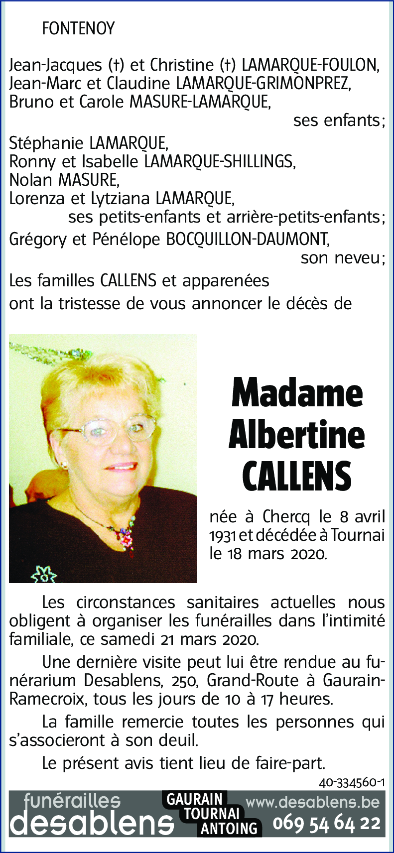 Albertine CALLENS