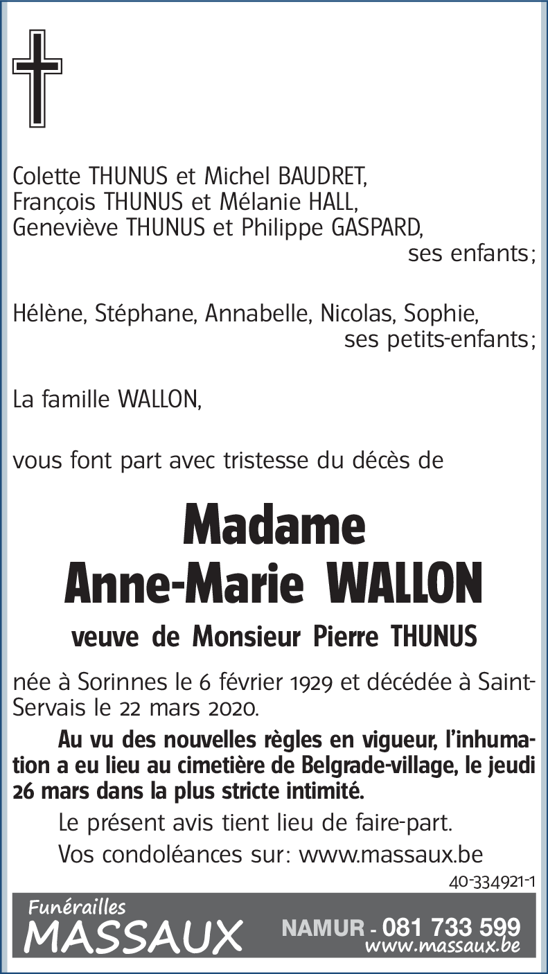 Anne-Marie WALLON