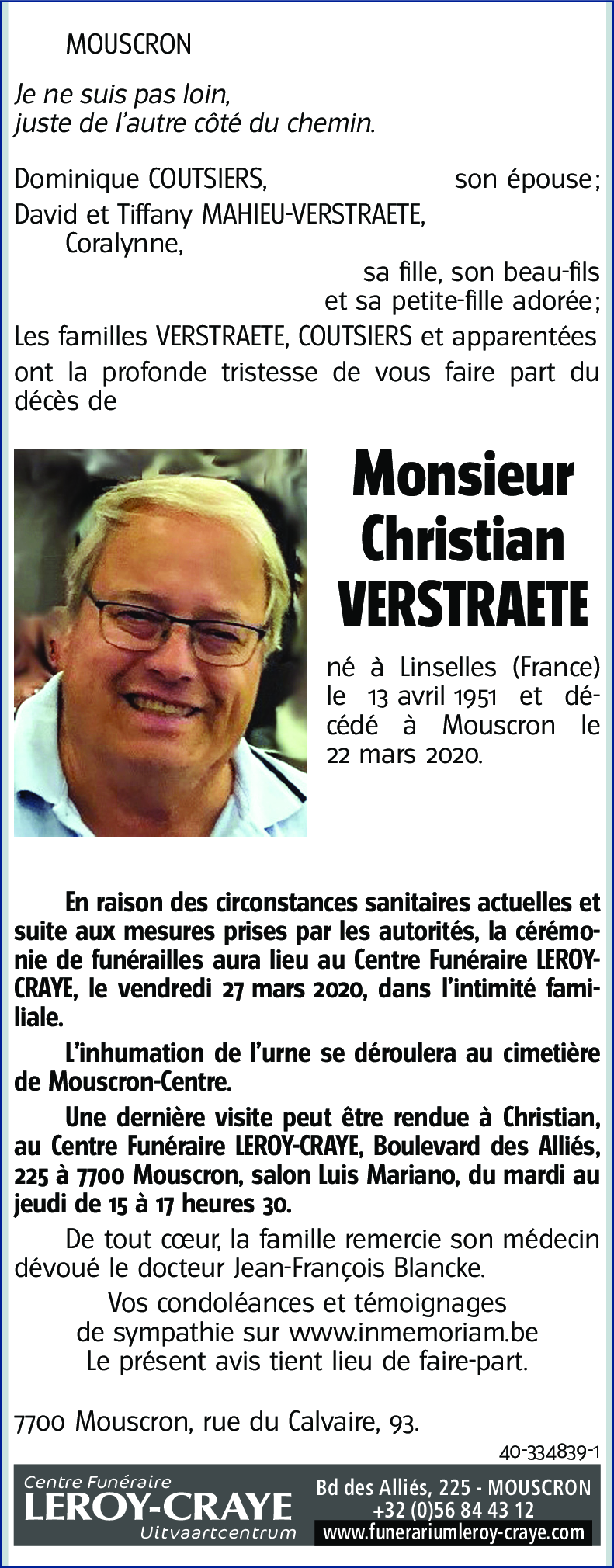 Christian VERSTRAETE