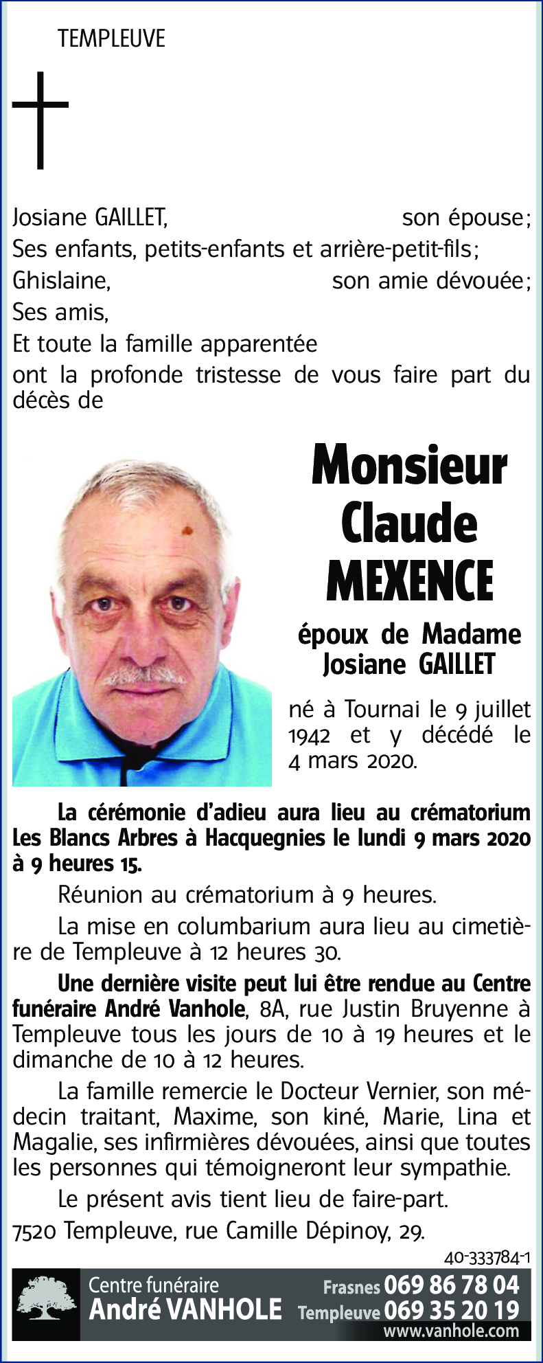 Claude MEXENCE