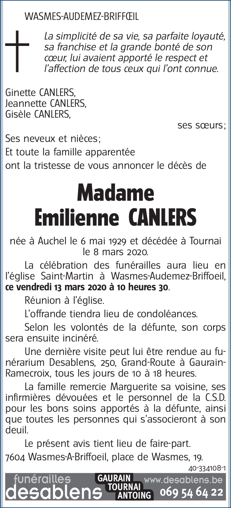 Emilienne CANLERS