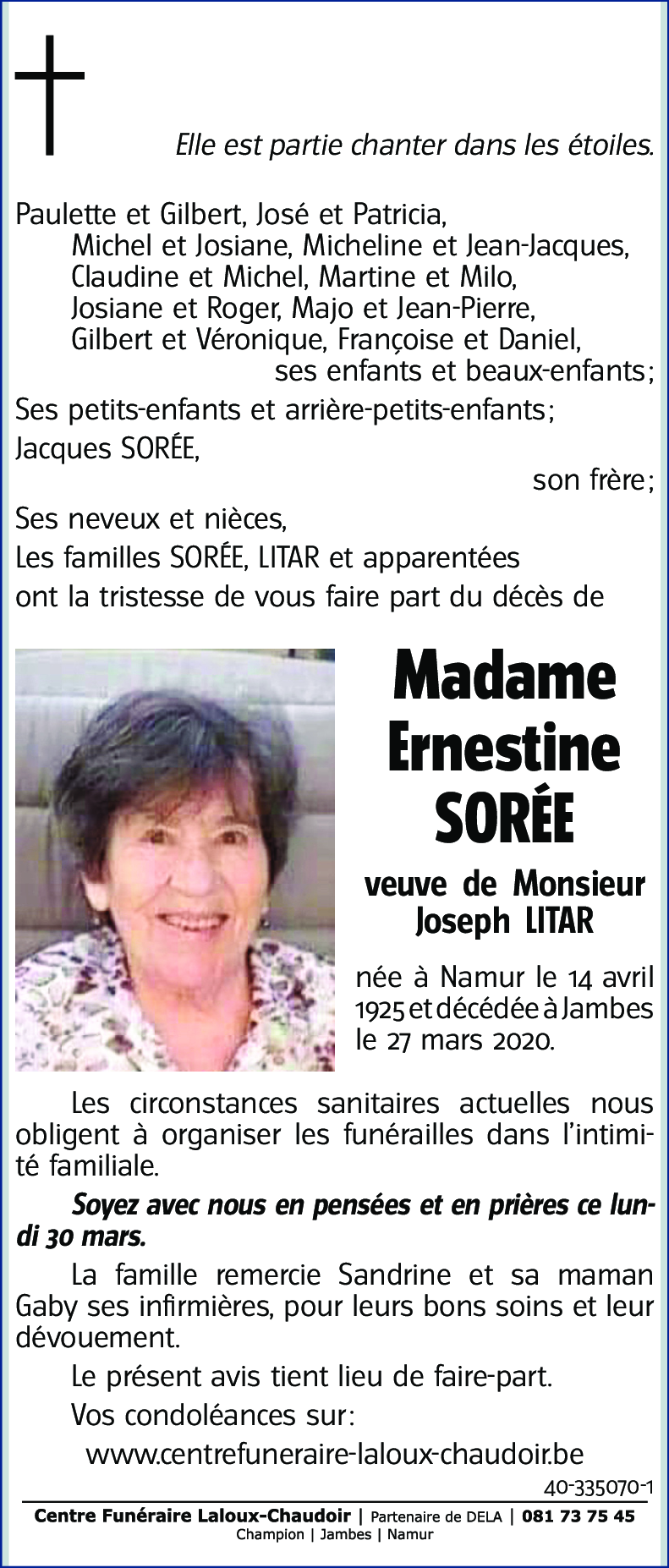 Ernestine SORÉE