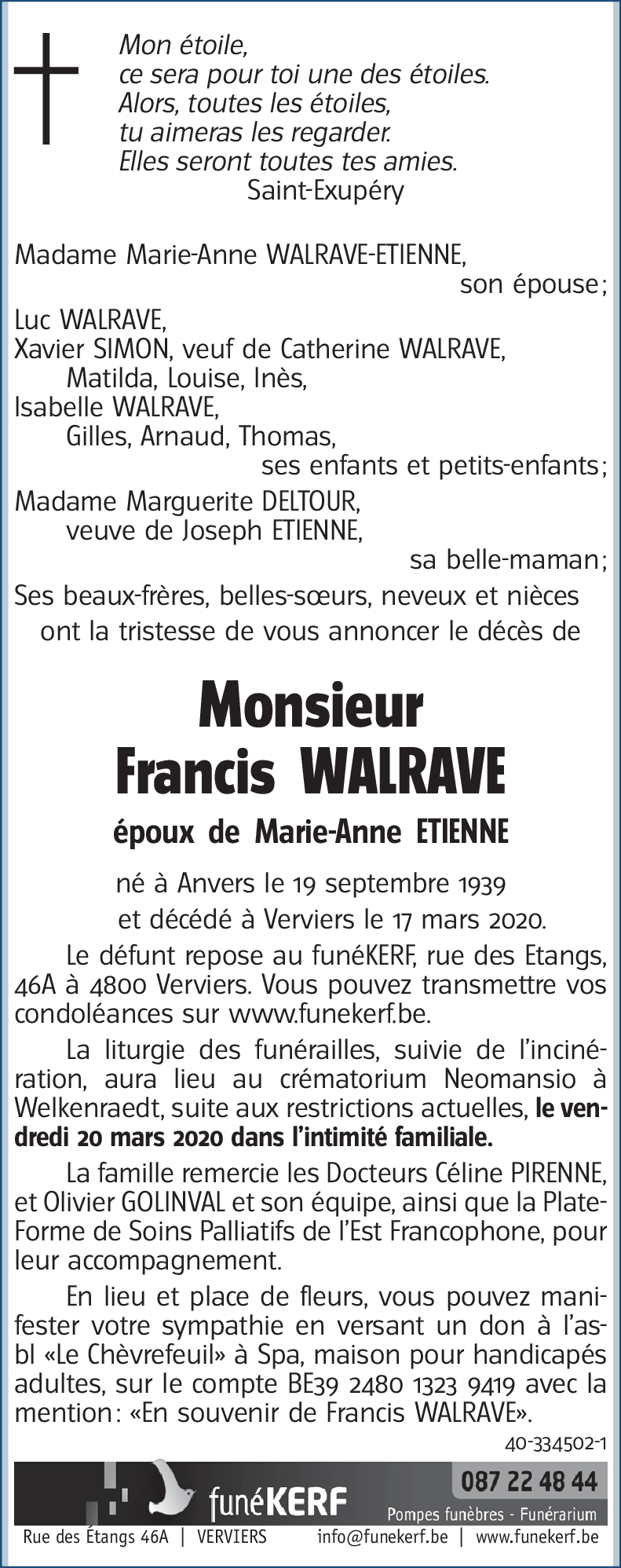 Francis WALRAVE