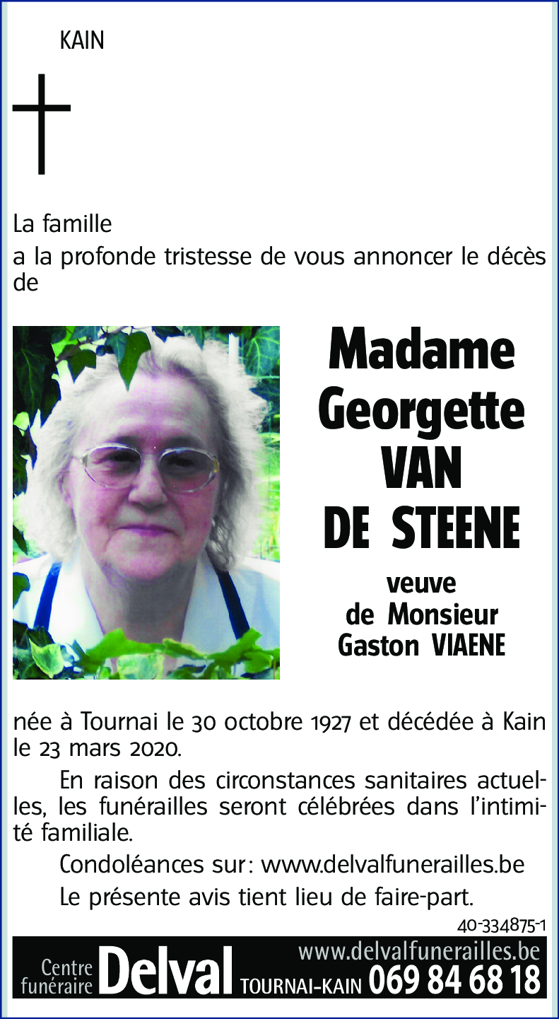 Georgette VAN DE STEENE